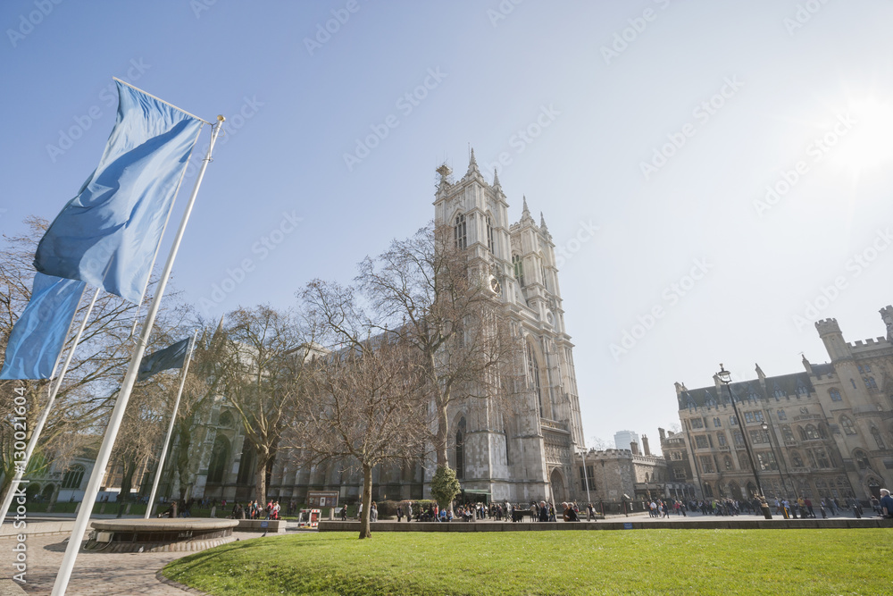 Fototapeta premium View of Westminster Abbey in London, England, UK