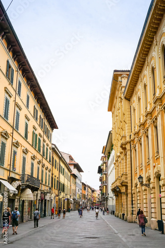 PISA, ITALY - July 24, 2016. street view of Old Town Pisa Tuscan © ilolab