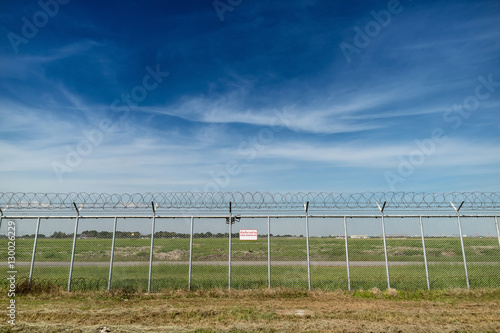 Airport Security Restricted Area fence