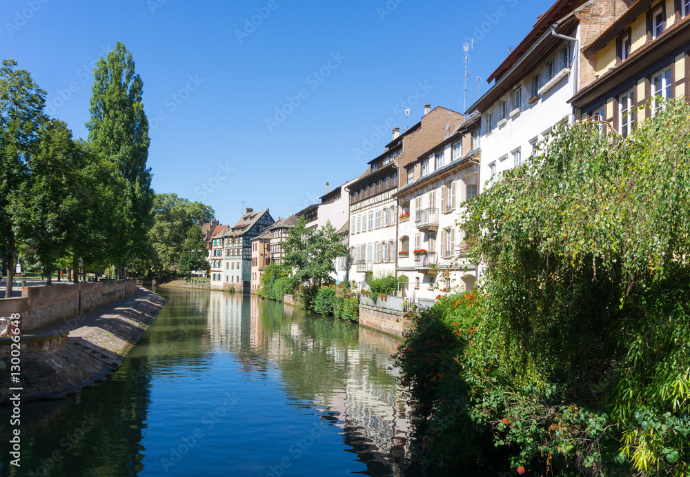 Beautiful view of ancient buildings at Strasbourg, Alsace, Franc