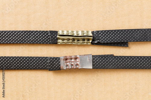 Canvas Print Plastic poly strap with metal clamp
