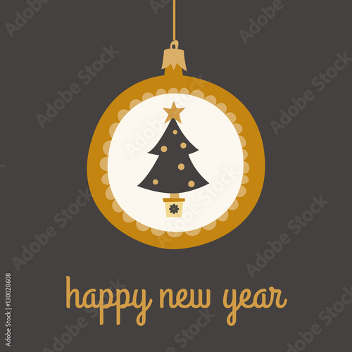 Christmas or New Year card templates with balls.