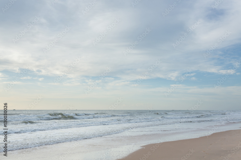 beautiful landscape summer sea with sand beach and clear sky beautiful landscape summer sea with sand beach and clear sky