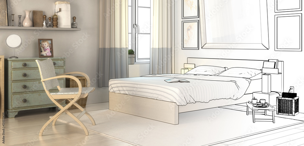 Schlafzimmer-Konzept (panoramisch) Schlafzimmer-Konzept (panoramisch)