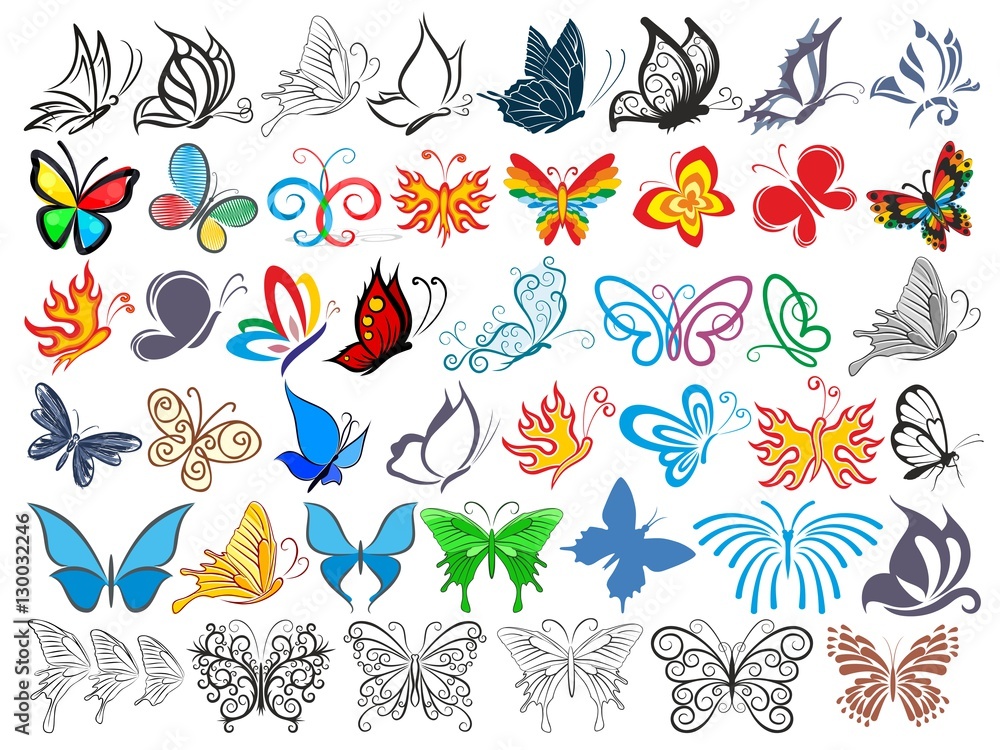 Logos butterflies. Logos butterflies.