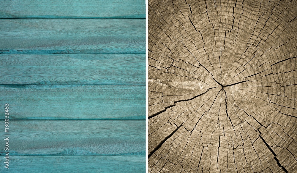 Fototapeta premium Wood texture. Lining boards wall. Wooden background. pattern. Showing growth rings. set