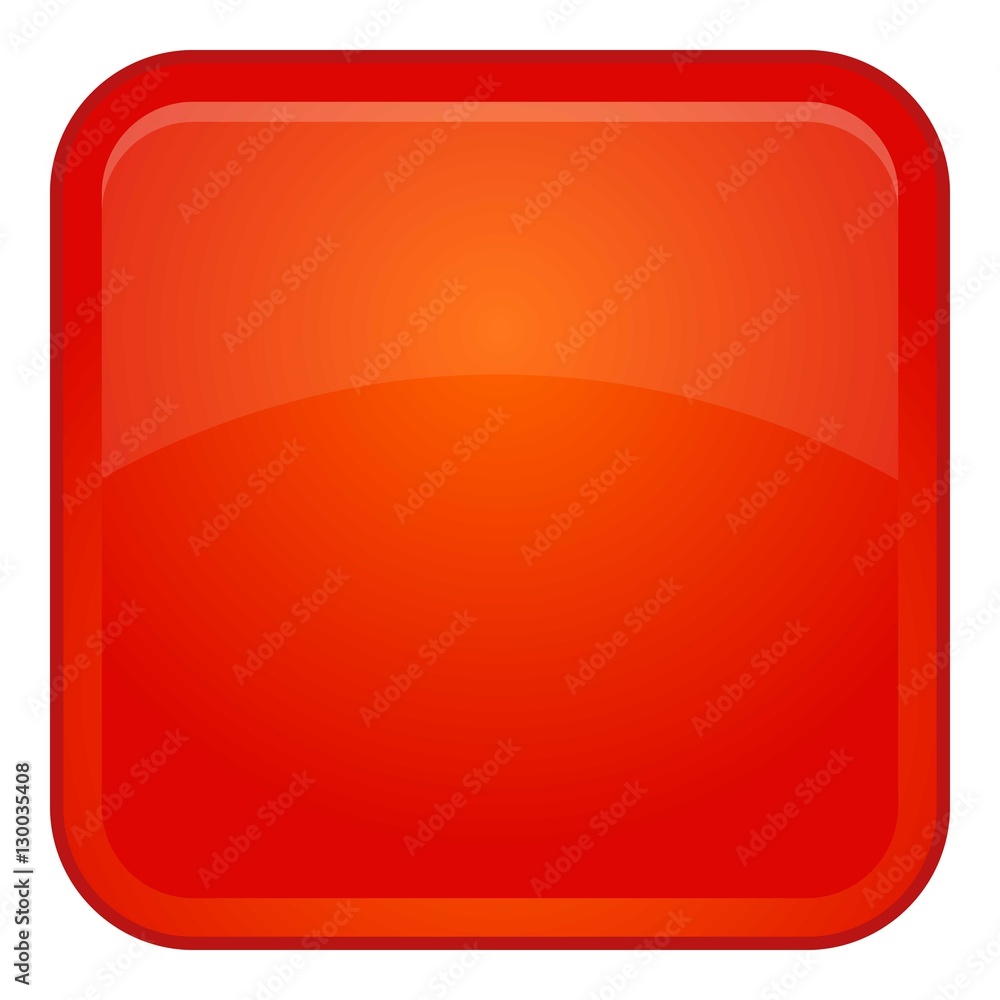 Red button icon. Cartoon illustration of red button vector icon for web Red button icon. Cartoon illustration of red button vector icon for web