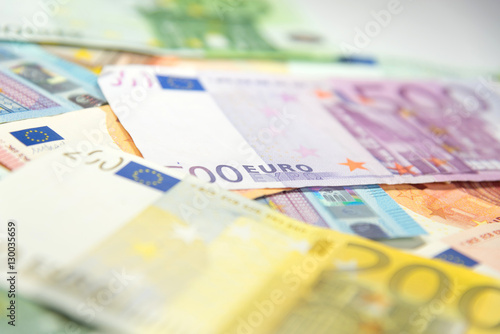 Viele Euro Geldscheine