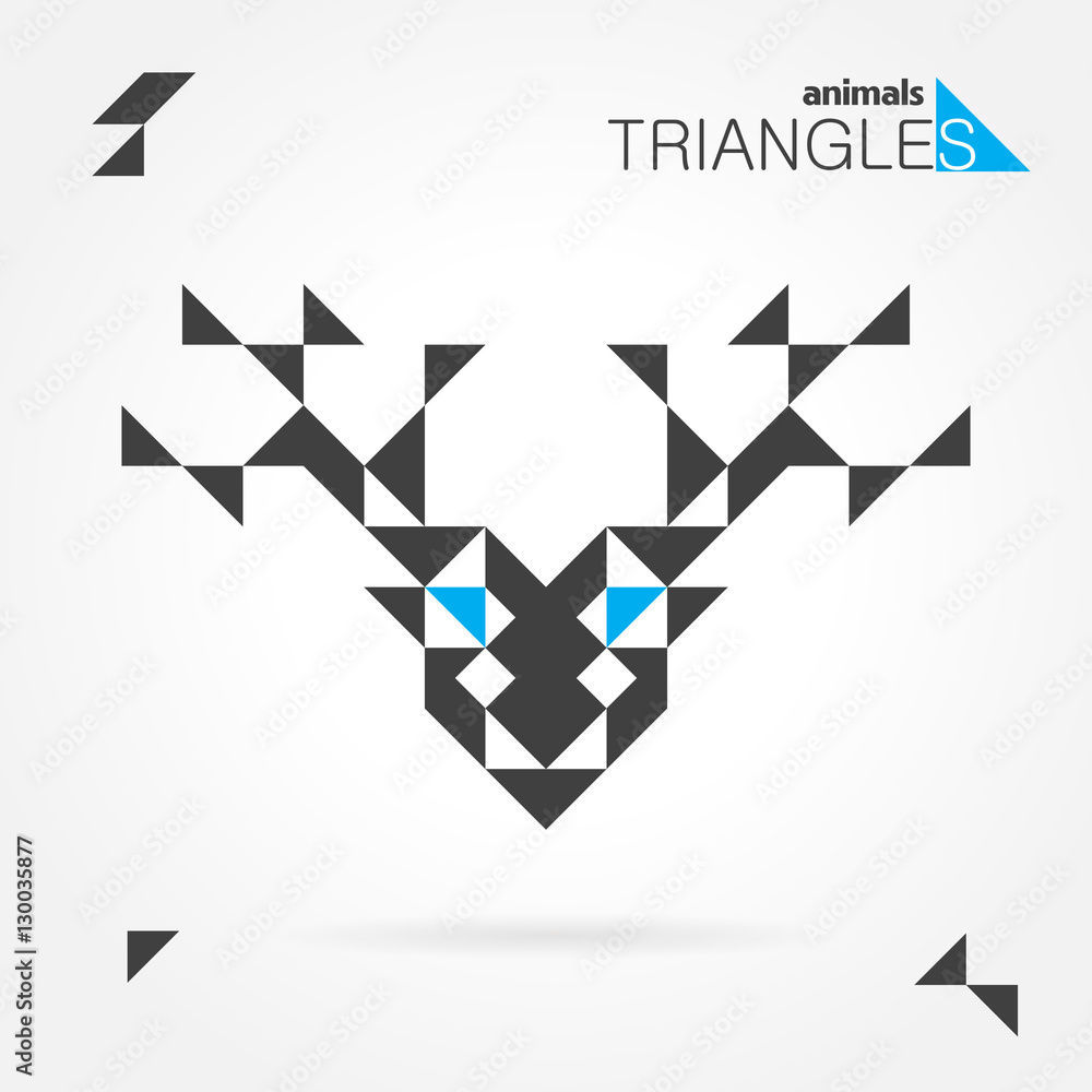 Obraz premium abstract design triangles deer, elk