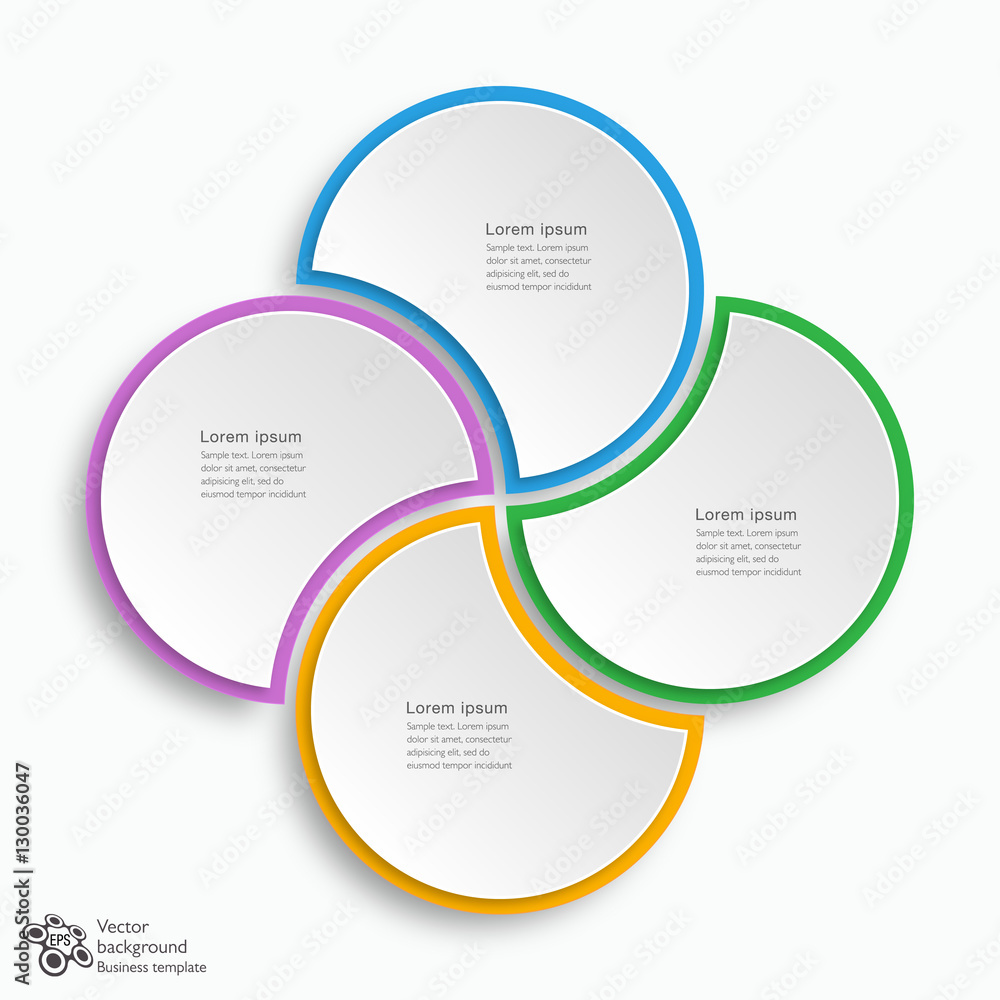 Fototapeta premium Business Chart Design 4-Step #Vector Graphic