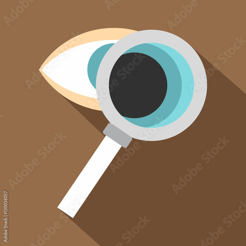 Eye diagnostic icon. Flat illustration of eye diagnostic vector icon for web