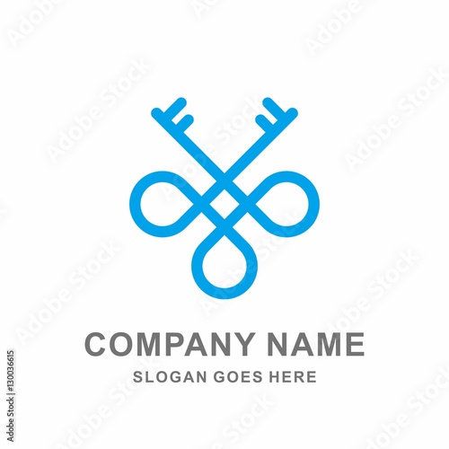 Key Lock Home Security System Safety Protection Guard Technology Business Company Stock Vector Logo Design Template