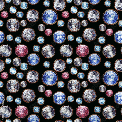 Fotografie Crystal gemstone seamless pattern