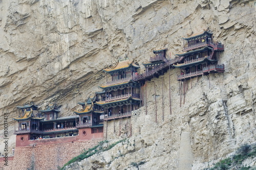 The Hanging Monastery dating back more than 1400 years in Jinlong Canyon, Shanxi province, China