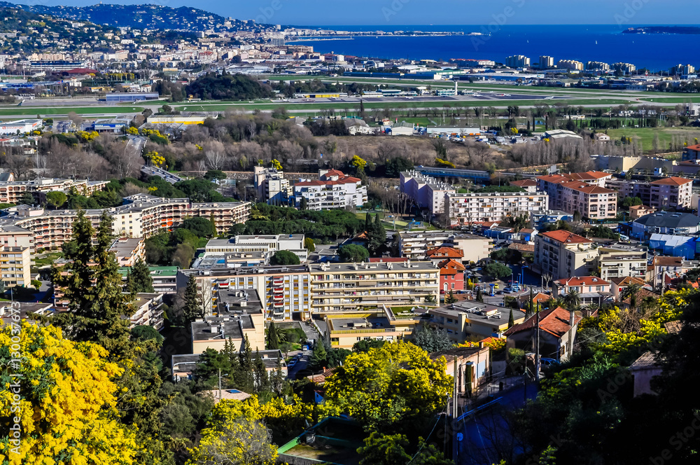 Baie de Cannes vue des hauteur de Mandelieu.
