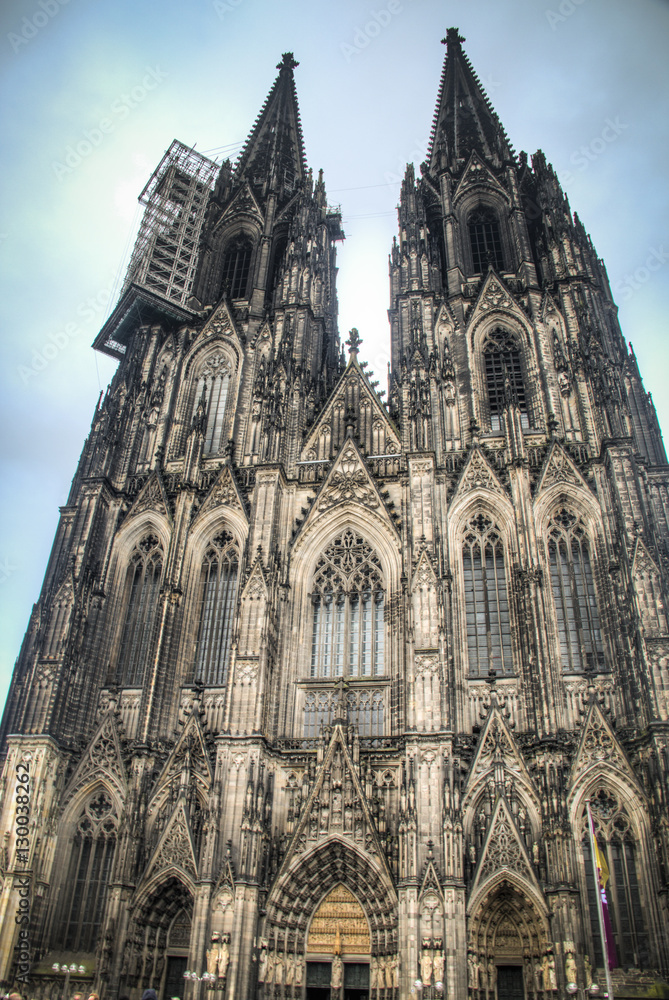 The cathedral of Cologne, called the Dom, is one of the most majestic churches in Germany
