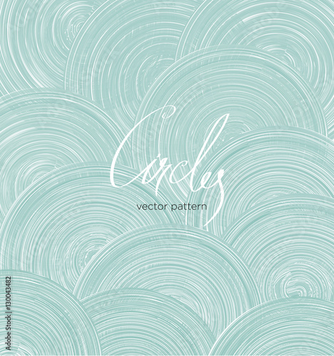 Obraz na płótnie Pattern circles lettering - vector background w salonie