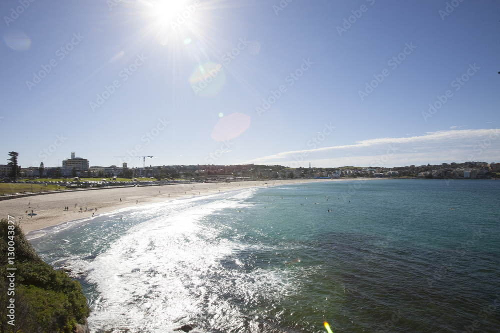 Fototapeta premium Scenic view of Bondi beach against sky, Sydney, Australia