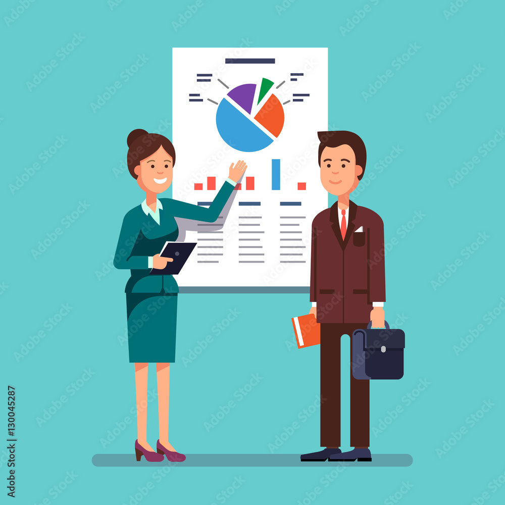 Business people giving a presentation speech Business people giving a presentation speech
