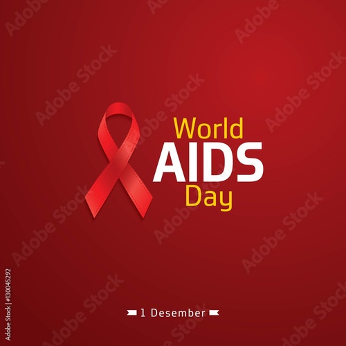 World Aids Day. Aids Awareness. 1st December World Aids Day. Vector illustration