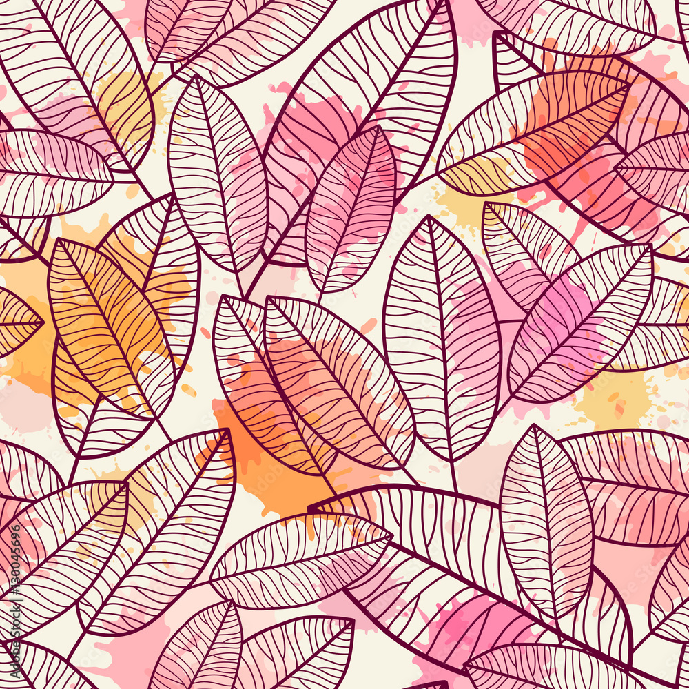 Seamless pattern with foliage