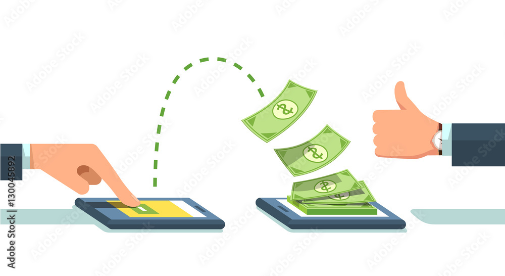 © iconicbestiary - People sending and receiving money wirelessly