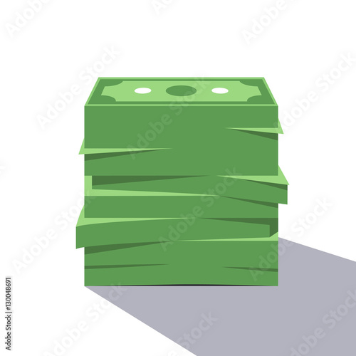 Big stack of dollar bills