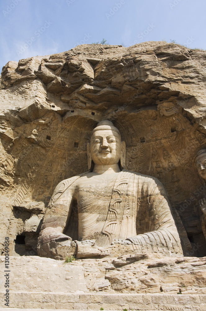 Buddhist statues of Yungang Caves cut during the Northern Wei Dynasty in 460 AD near Datong, Shanxi province, China Buddhist statues of Yungang Caves cut during the Northern Wei Dynasty in 460 AD near Datong, Shanxi province, China