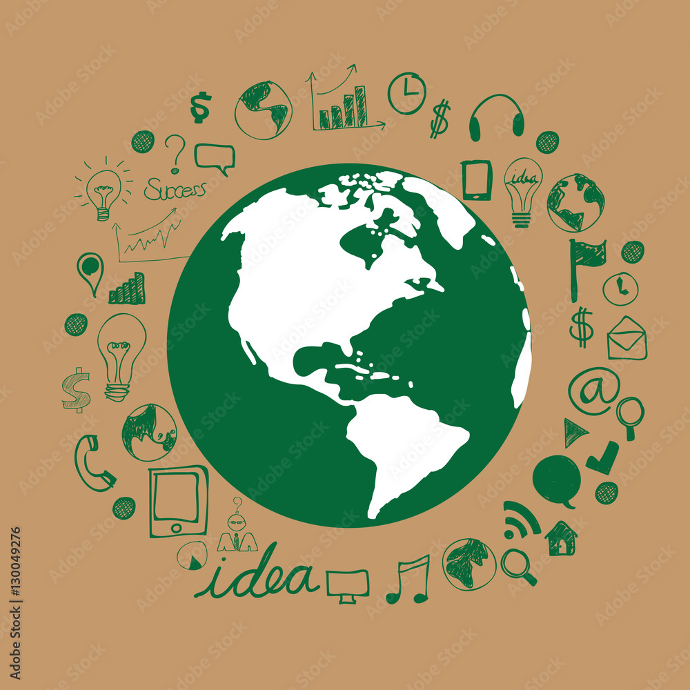 Green Concept Infographic.save world vector illustration. Stock Vector ...