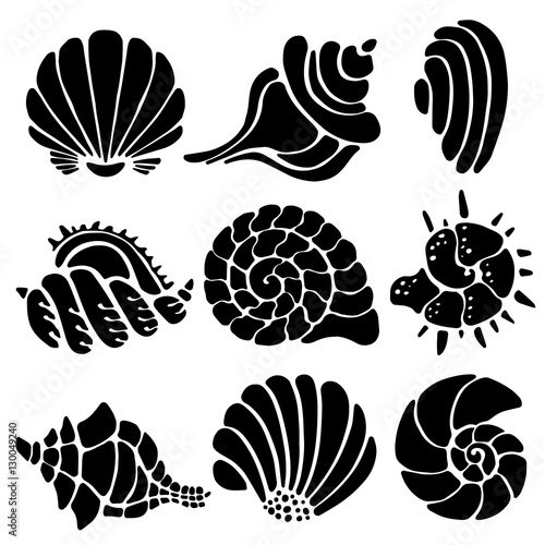 Sea shells icons 