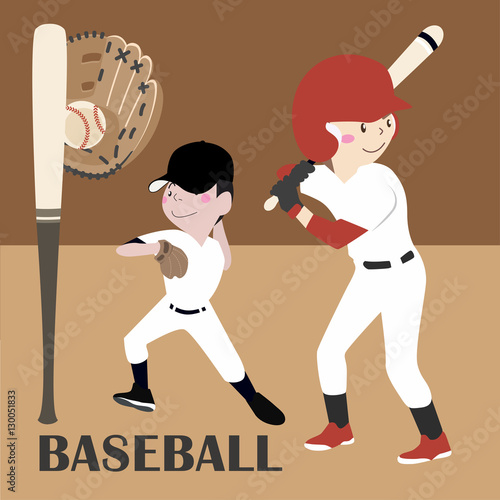 Vector Illustration Baseball Player
