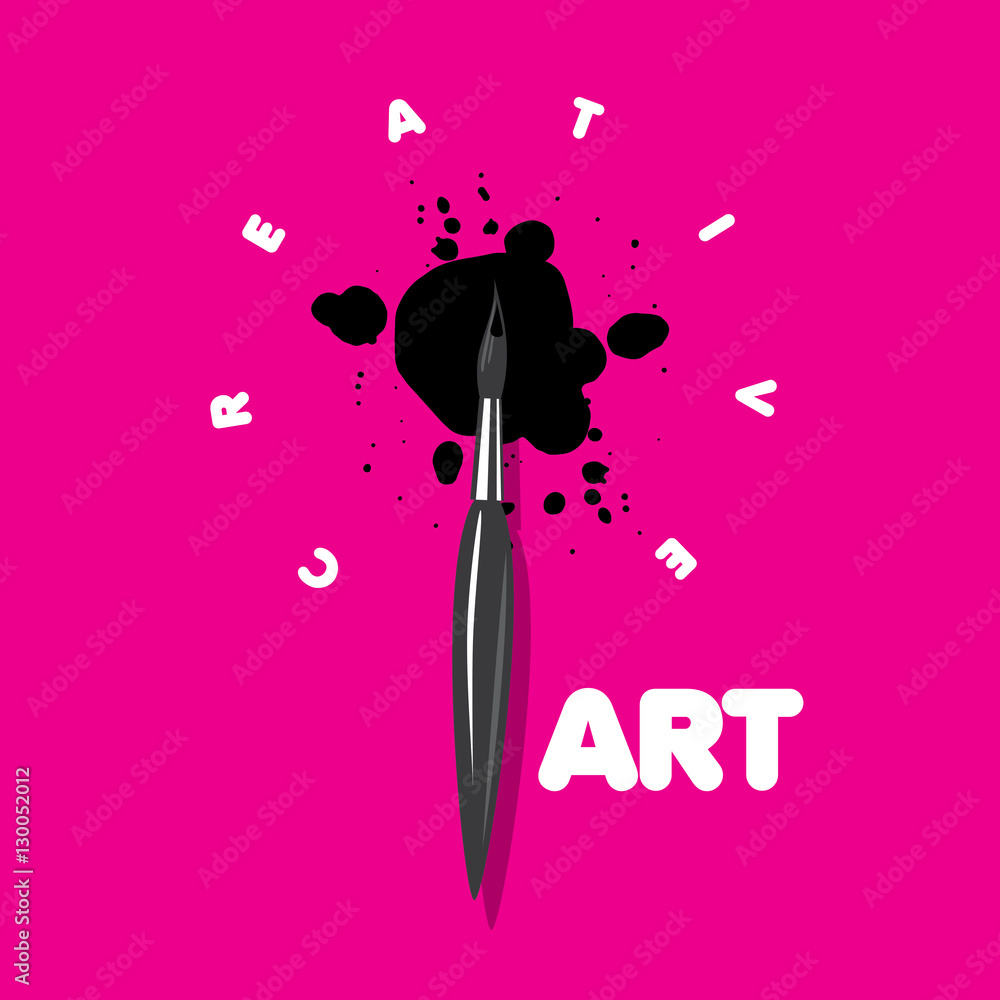 vector logo brush and blots of paint vector logo brush and blots of paint