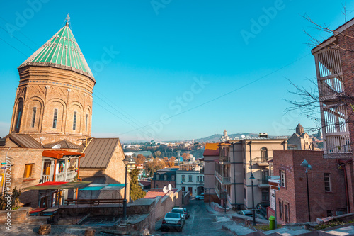 Tbilisi, Georgia - July 18, 2015. View of XIII century St George