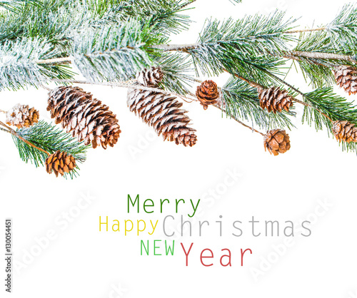 Christmas decoration on white background