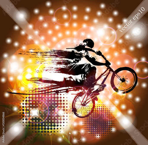 Bmx rider. Sport vector