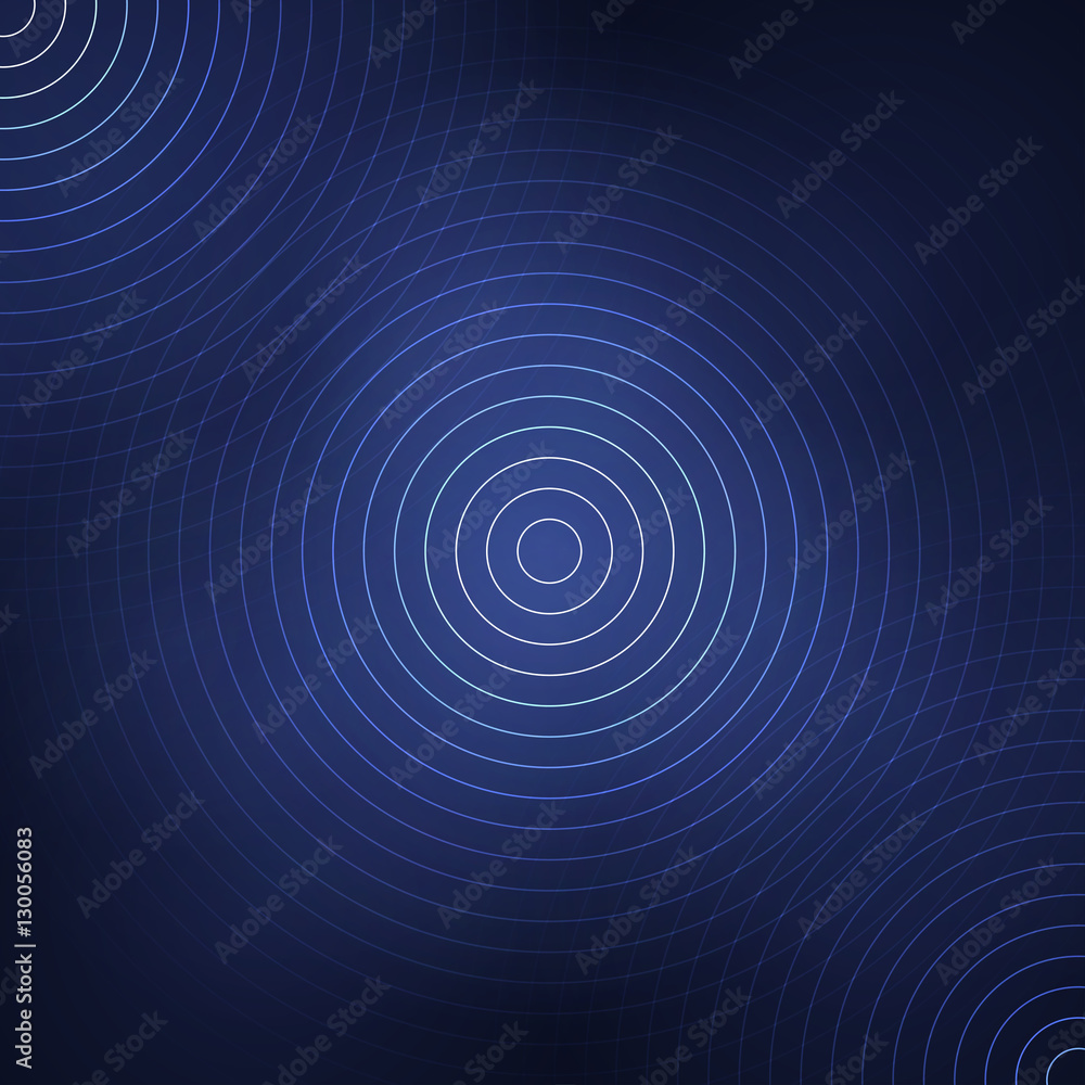 Abstract background with white circles on the dark blur background. Vector Abstract background with white circles on the dark blur background. Vector