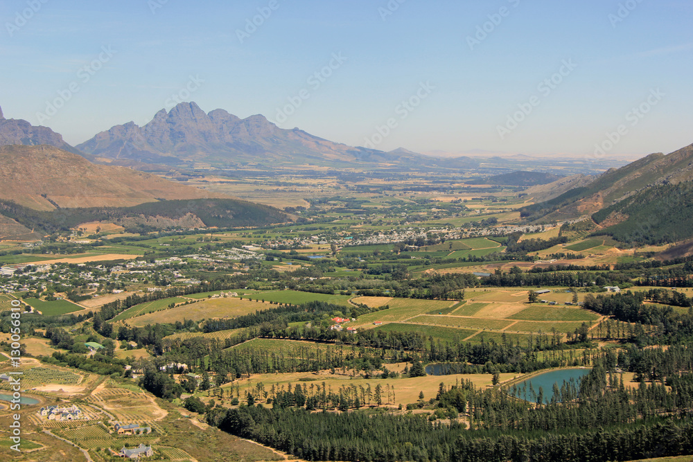 Weinregion bei Franschhoek, Südafrika Weinregion bei Franschhoek, Südafrika