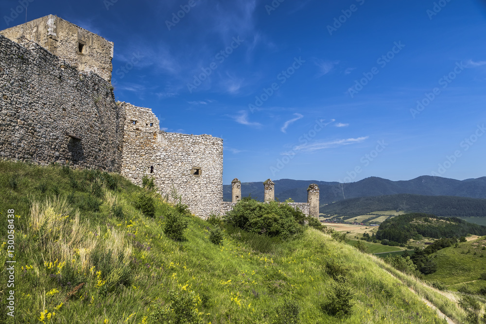 Landscape with fragment of medieval castle