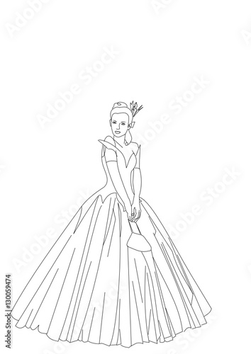 The girl in a prom dress