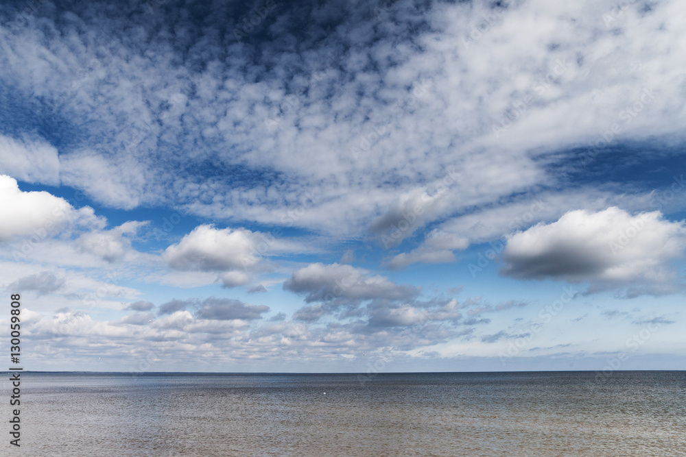 Baltic sea coast in calm day.