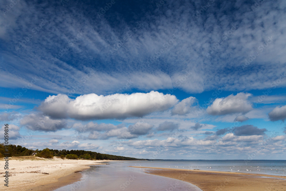 Baltic sea coast in calm day.