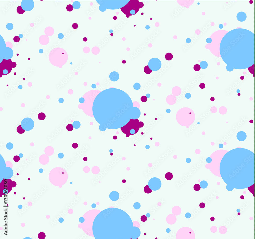 Seamless drop splashes on paper, vector