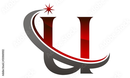 Star Swoosh Letter U