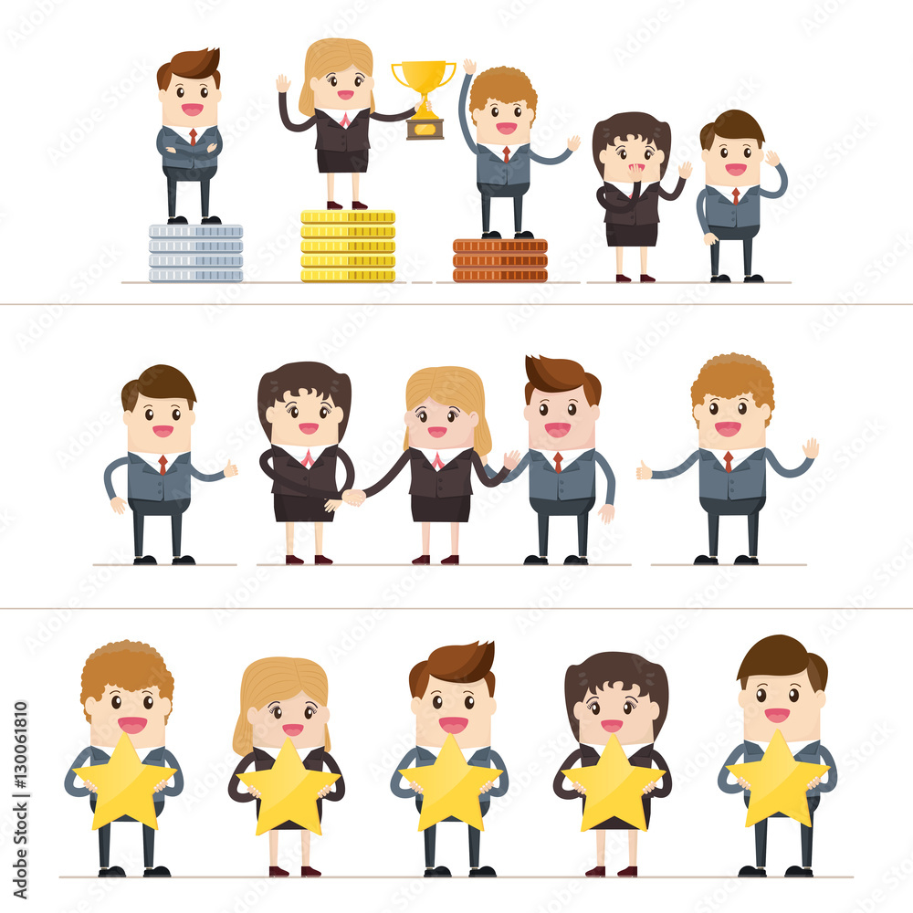businesswoman getting award for working hard, teamwork of businesspeople congratulating partner and receive positive feedback in growth business businesswoman getting award for working hard, teamwork of businesspeople congratulating partner and receive positive feedback in growth business