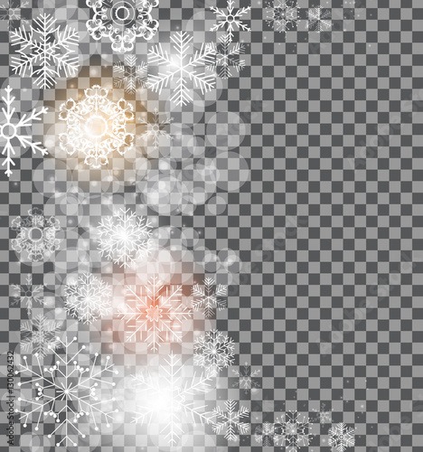 Christmas snowflakes background vector illustration