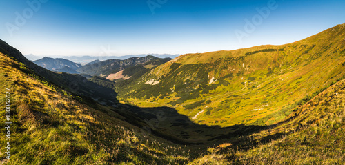 Valley and Hills in Low Tatra Mountains National Park, Slovakia in Summer.