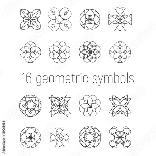 Vector linear geometric symbols