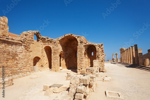 Ruins of St. John church on Lindos Acropolis