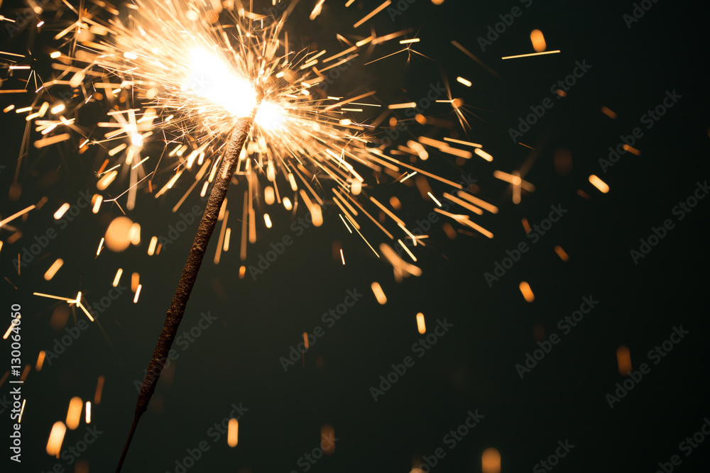 Obraz premium Bengal fire on empty background