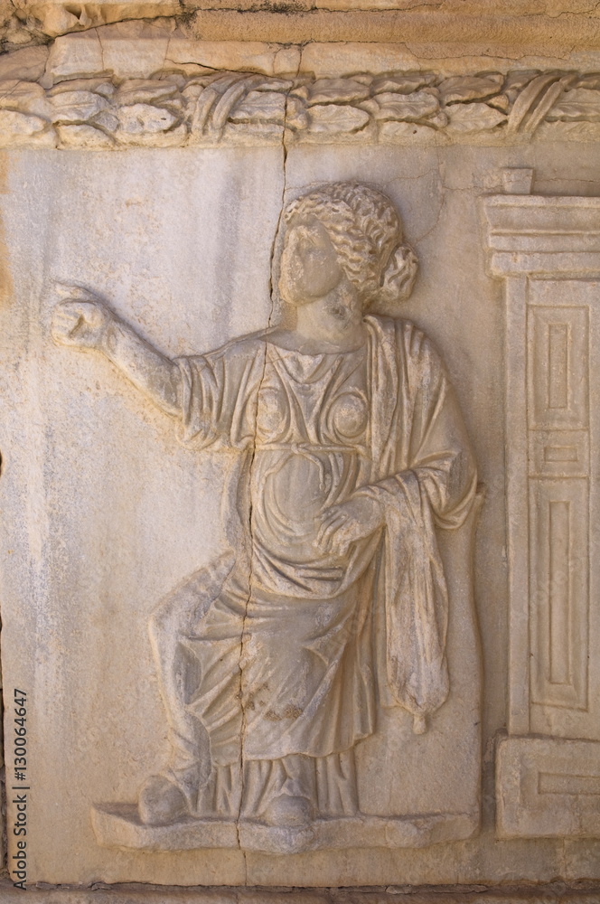 Relief at Roman Theatre, Sabratha Roman site, Tripolitania, Libya Relief at Roman Theatre, Sabratha Roman site, Tripolitania, Libya